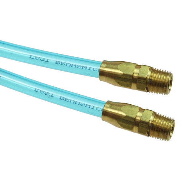 Flexcoil 1/4 ID x 10 ft 1/4 MPT Rigid Reusable Transparent Blue